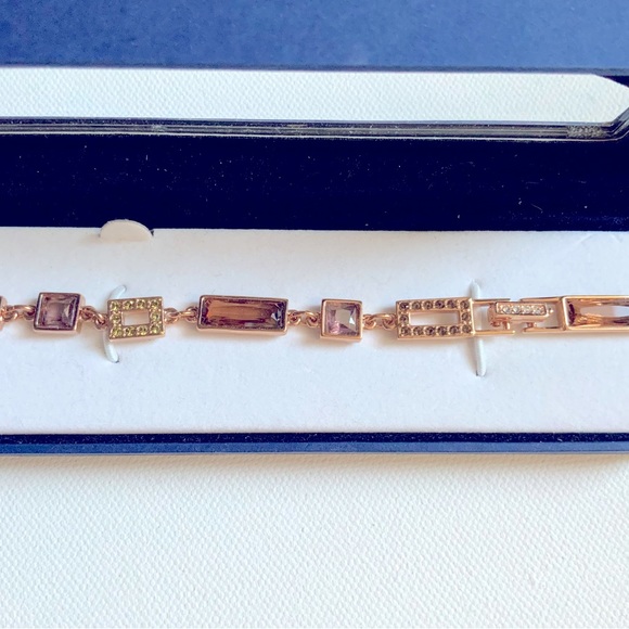 NWOT RARE Beautiful Swarovski Amber Crystals Bracelet - Picture 5 of 10